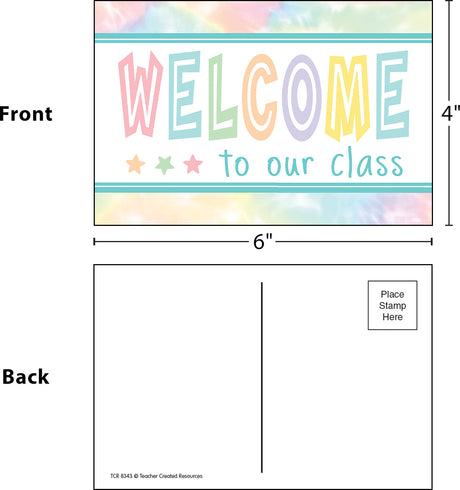 Pastel Pop Welcome Postcards