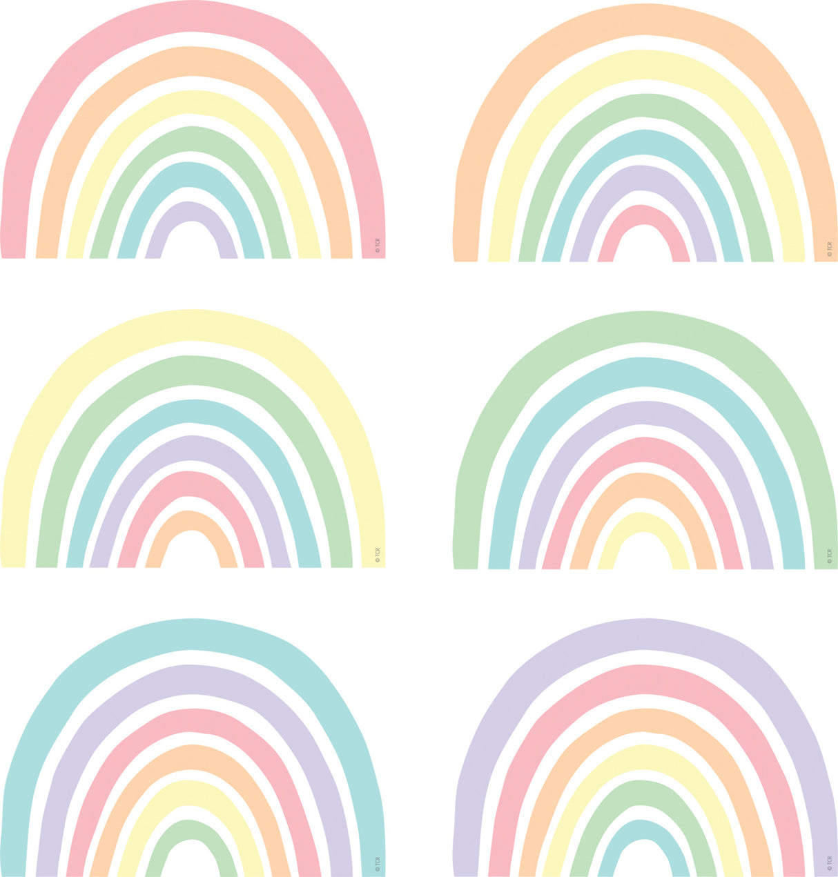 Pastel Pop Rainbows Accents