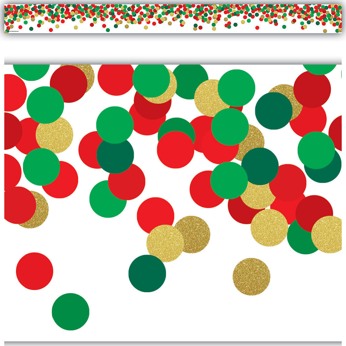 Confetti Christmas Straight Border Trim