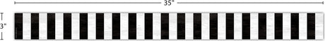 Modern Farmhouse Black Stripes Straight Border Trim