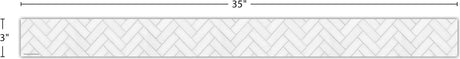 Modern Farmhouse White Herringbone Straight Border Trim