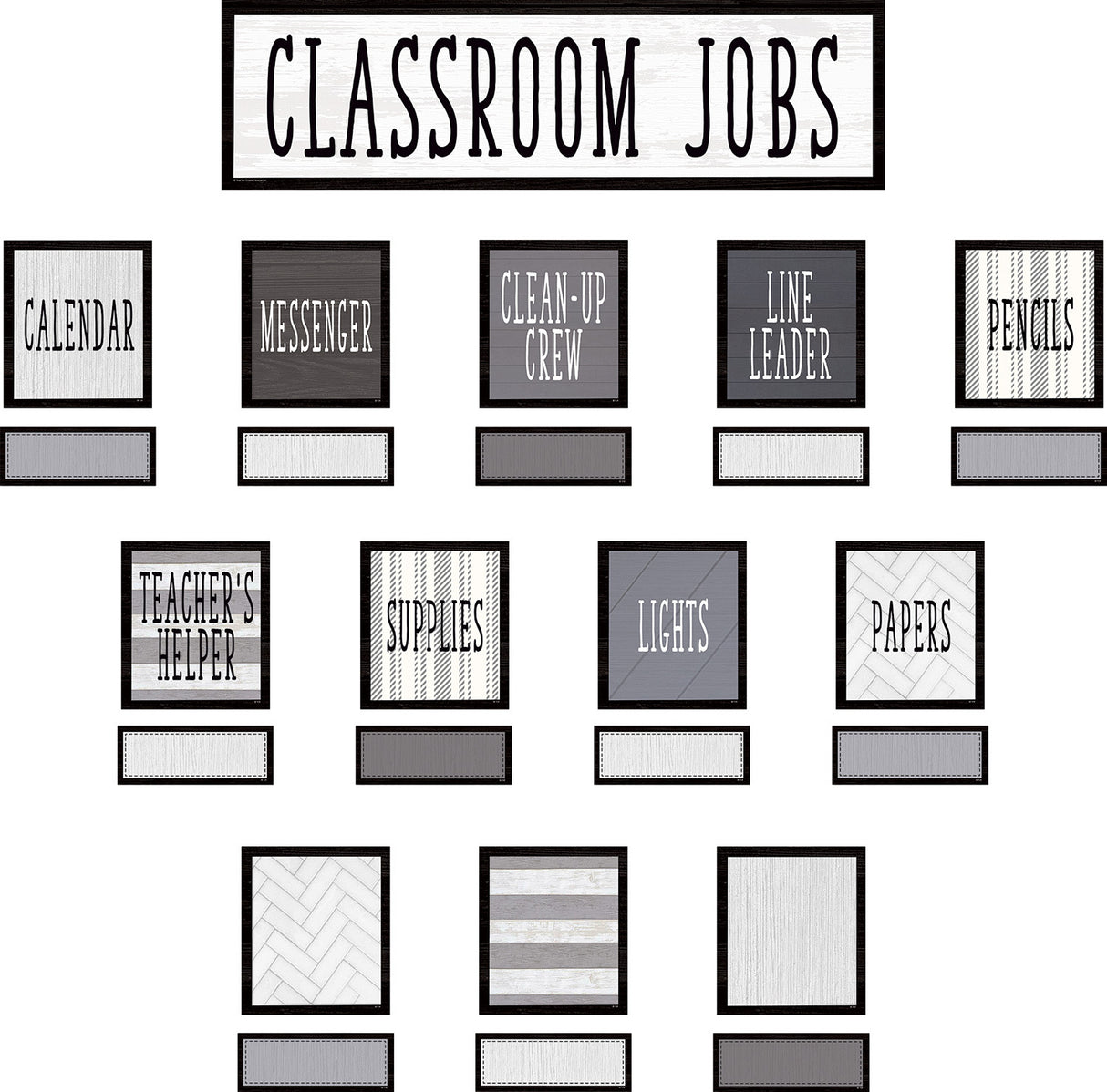 Modern Farmhouse Classroom Jobs Mini Bulletin Board