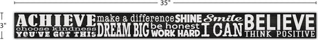 Modern Farmhouse Positive Sayings Straight Border Trim