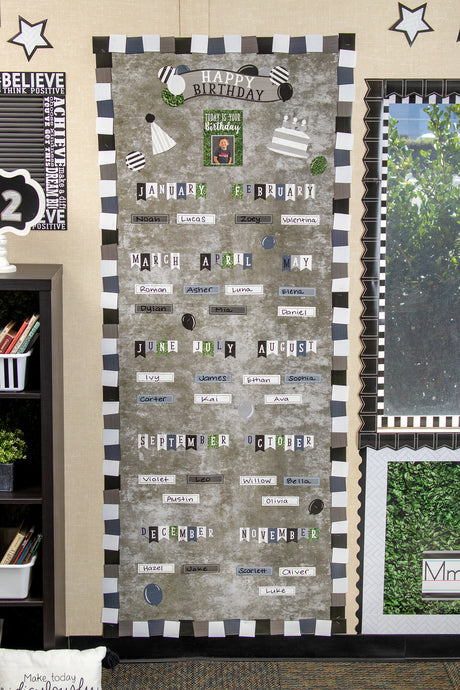 Modern Farmhouse Blocks Die-Cut Border Trim