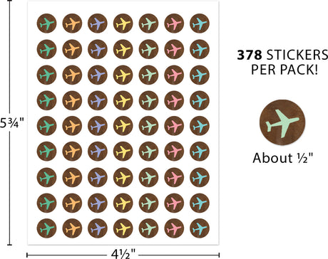 Travel the Map Airplanes Mini Stickers