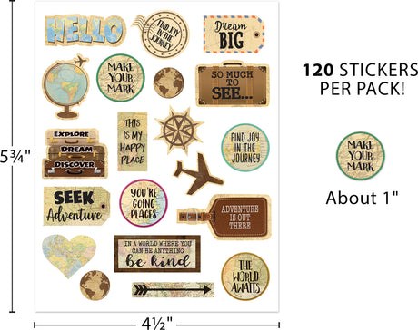 Travel the Map Stickers
