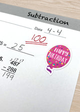 Confetti Happy Birthday Stickers