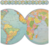 Travel the Map Globes Die-Cut Border Trim