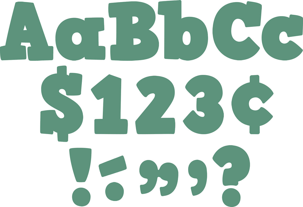 Eucalyptus Green 4" Bold Block Letters Combo Pack