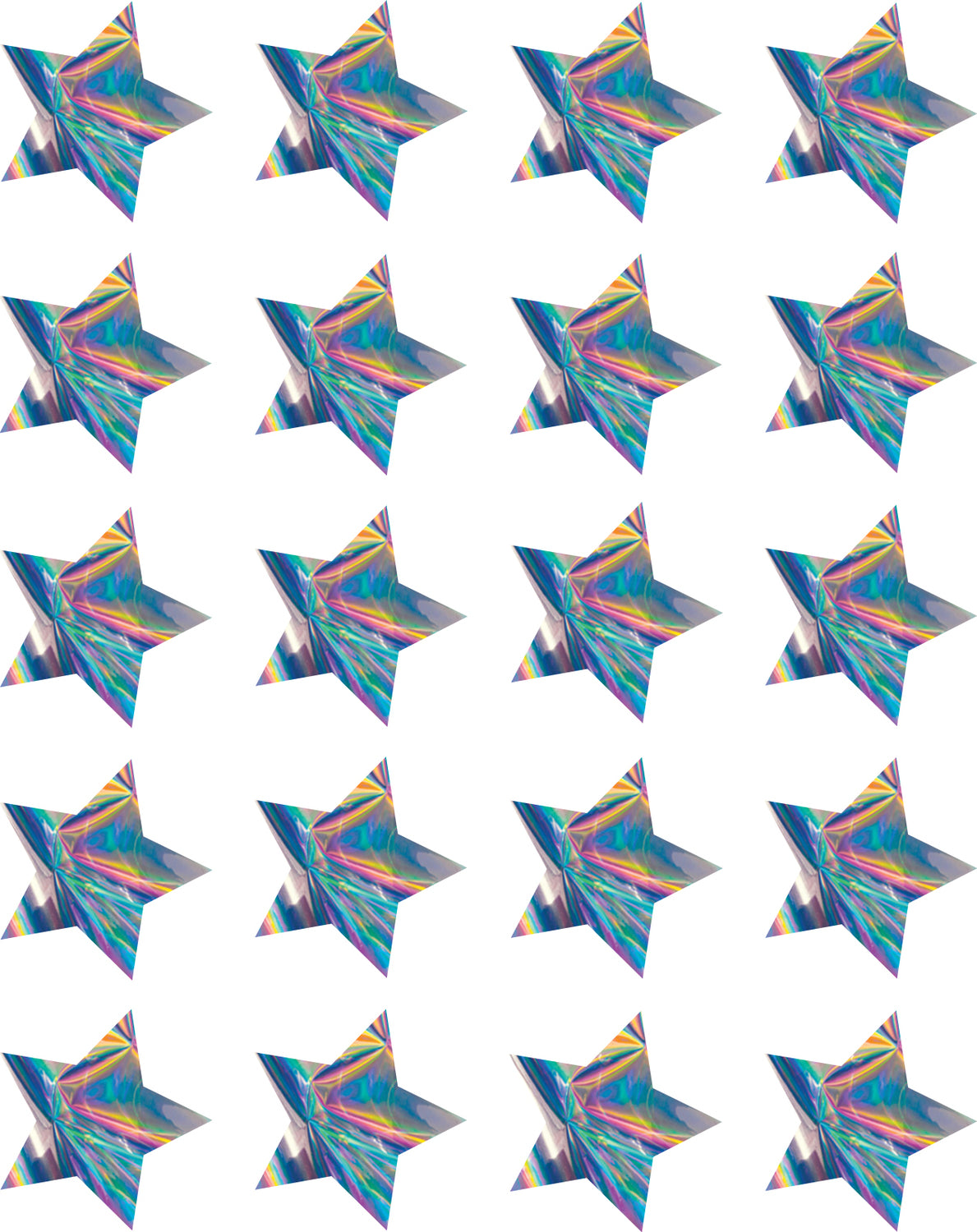 Iridescent Stars Stickers