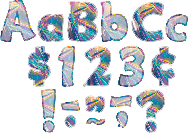 Iridescent Funtastic 4" Letters Combo Pack