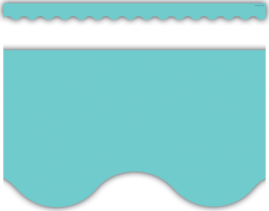 Light Turquoise Scalloped Border Trim