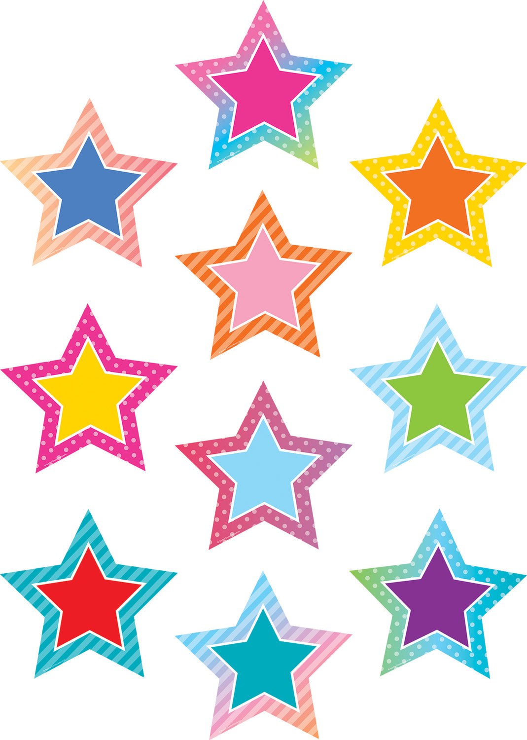 Colorful Vibes Stars Accents