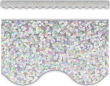 Silver Sparkle Scalloped Border Trim