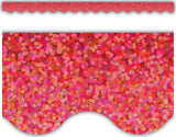 Red Sparkle Scalloped Border Trim