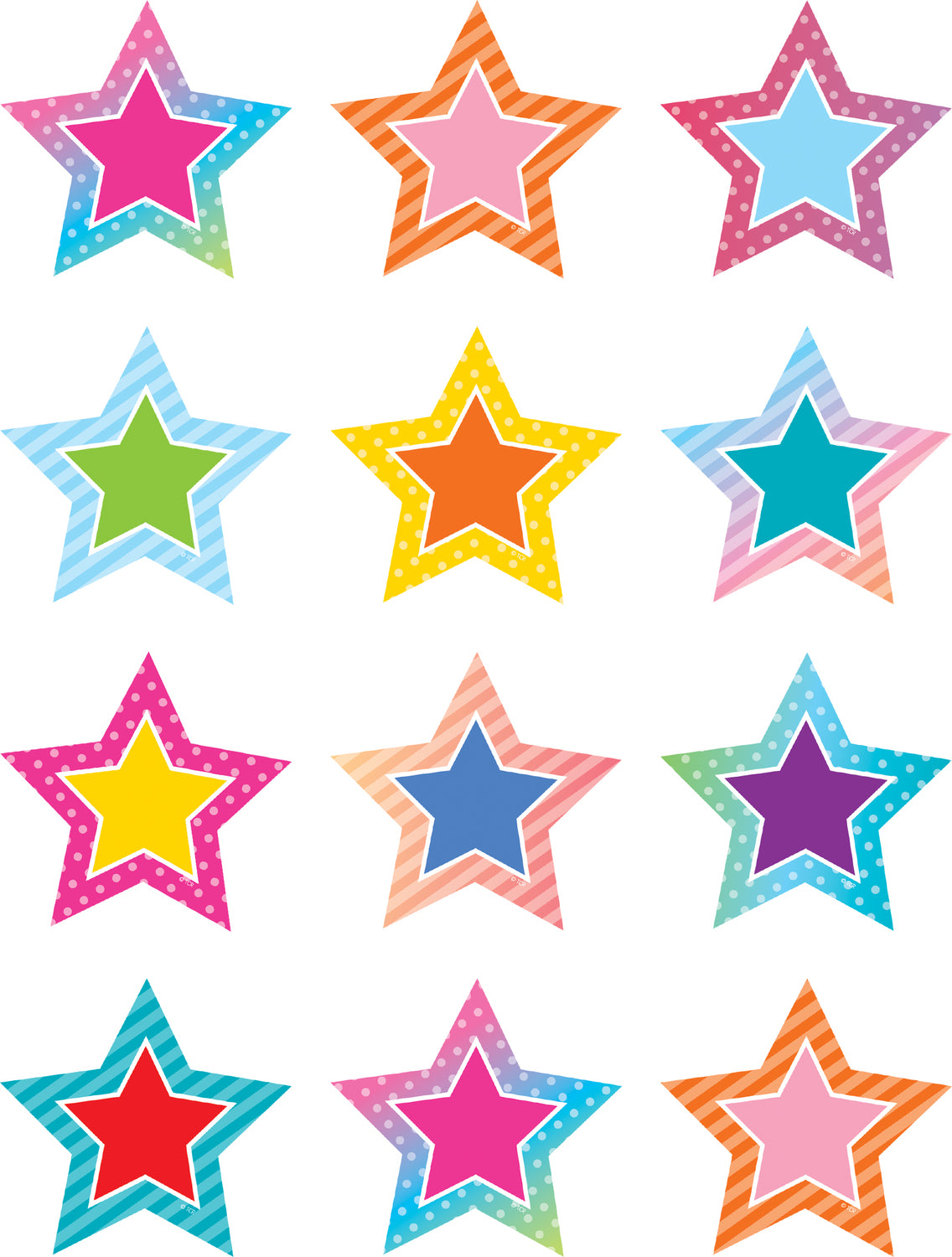 Colorful Vibes Stars Mini Accents