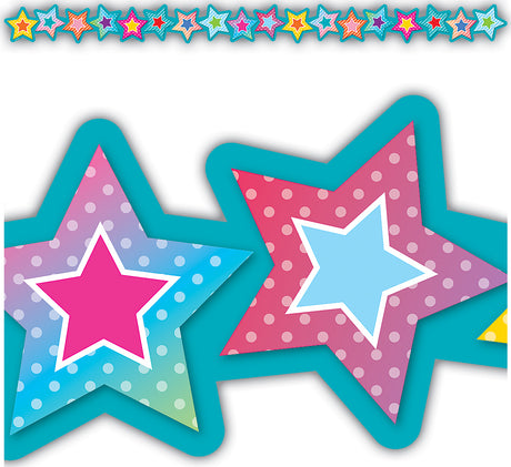 Colorful Vibes Stars Die-cut Border Trim