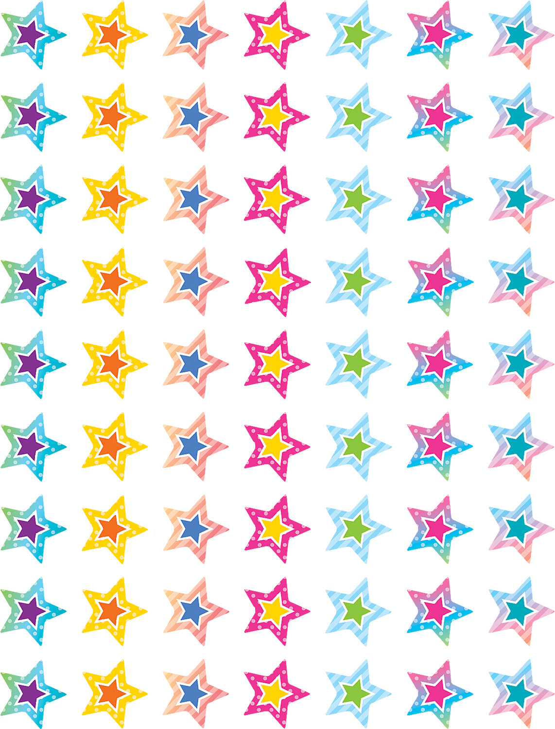 Colorful Vibes Stars Mini Stickers