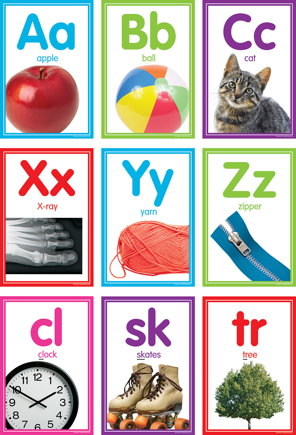 Colorful Photo Alphabet Cards Bulletin Board