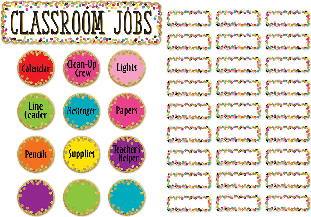 Confetti Classroom Jobs Mini Bulletin Board
