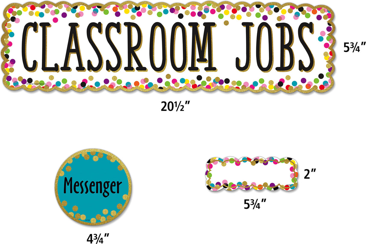 Confetti Classroom Jobs Mini Bulletin Board