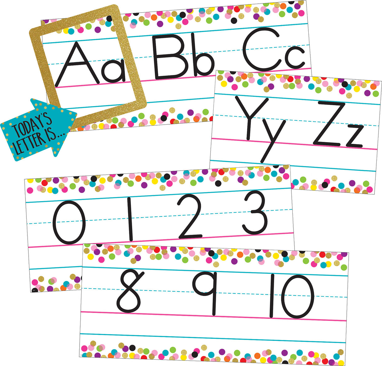 Confetti Alphabet Line Bulletin Board