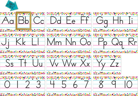 Confetti Alphabet Line Bulletin Board