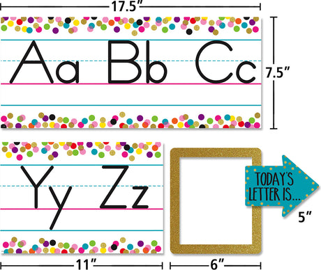Confetti Alphabet Line Bulletin Board