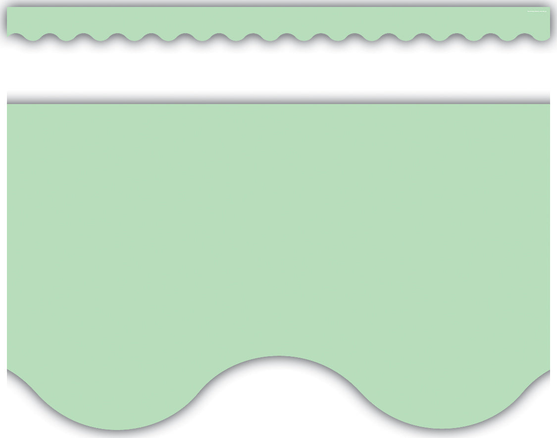 Mint Green Scalloped Border Trim