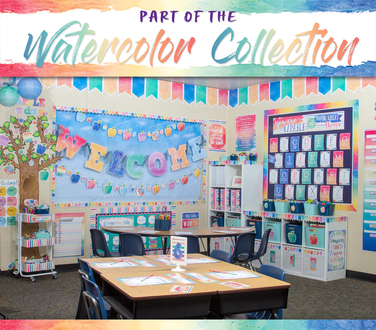 Watercolor Bold Block 4" Letters Combo Pack