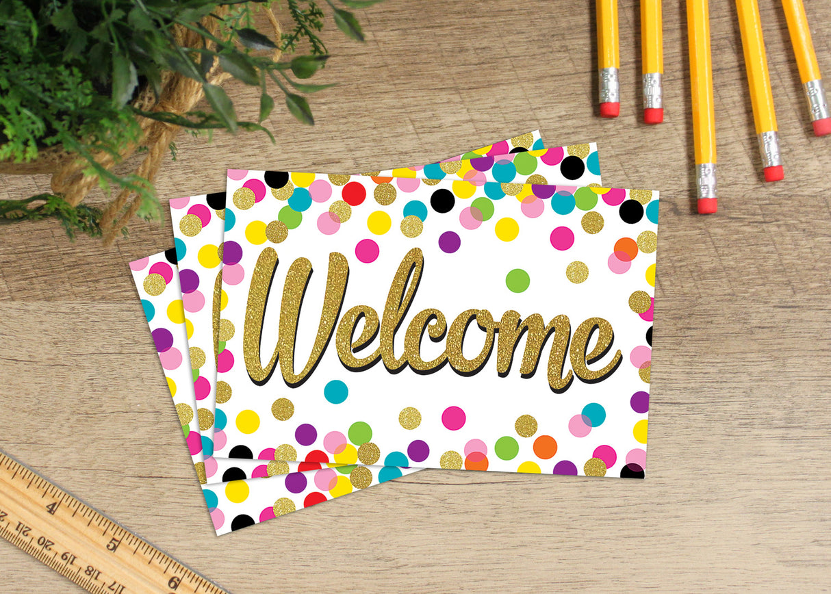 Confetti Welcome Postcards