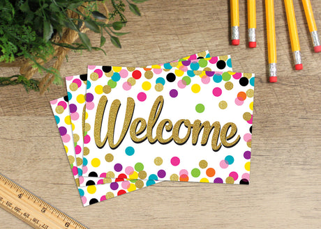Confetti Welcome Postcards