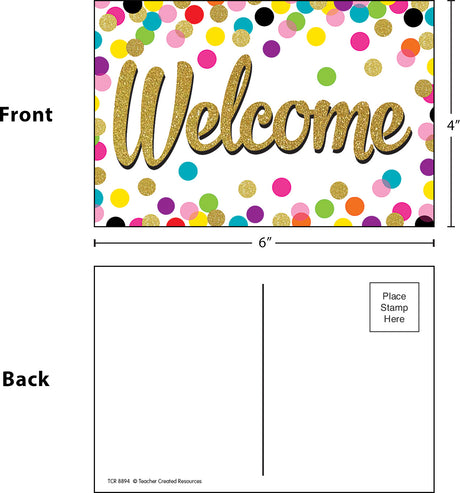 Confetti Welcome Postcards