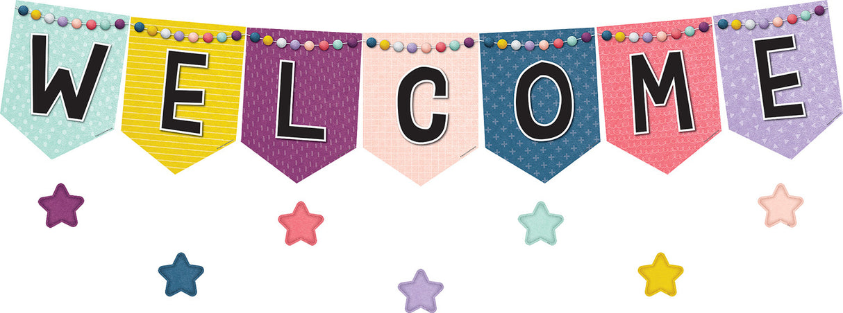 Oh Happy Day Pennants Welcome Bulletin Board