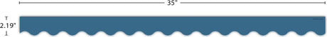 Slate Blue Scalloped Border Trim