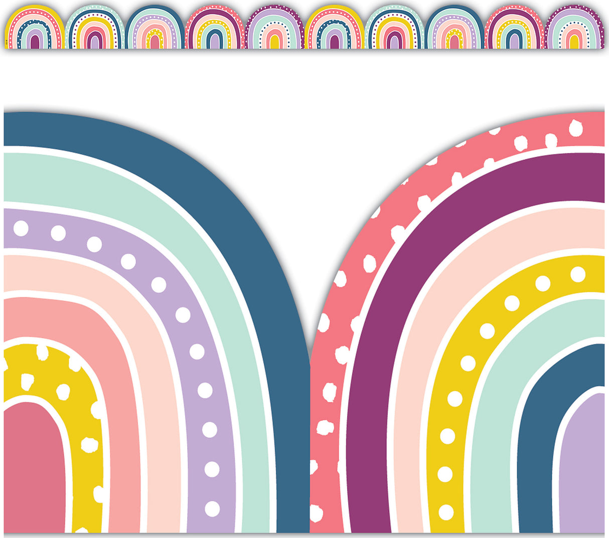 Oh Happy Day Rainbows Die-Cut Border Trim