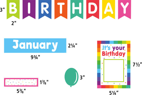 Colorful Happy Birthday Mini Bulletin Board