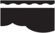 Black Fancy Scallops Border Trim