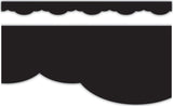 Black Fancy Scallops Border Trim