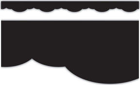 Black Fancy Scallops Border Trim