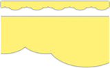 Lemon Yellow Fancy Scallops Border Trim