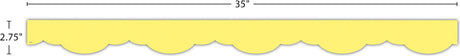 Lemon Yellow Fancy Scallops Border Trim