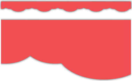Melon Red Fancy Scallops Border Trim