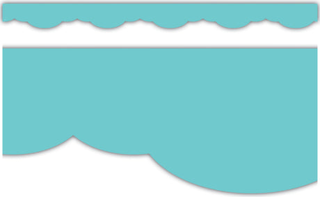 Light Turquoise Fancy Scallops Border Trim