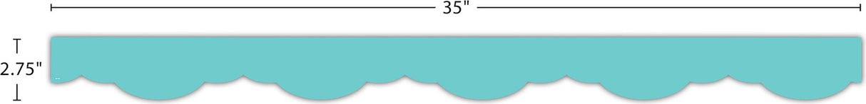 Light Turquoise Fancy Scallops Border Trim