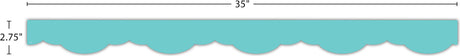 Light Turquoise Fancy Scallops Border Trim