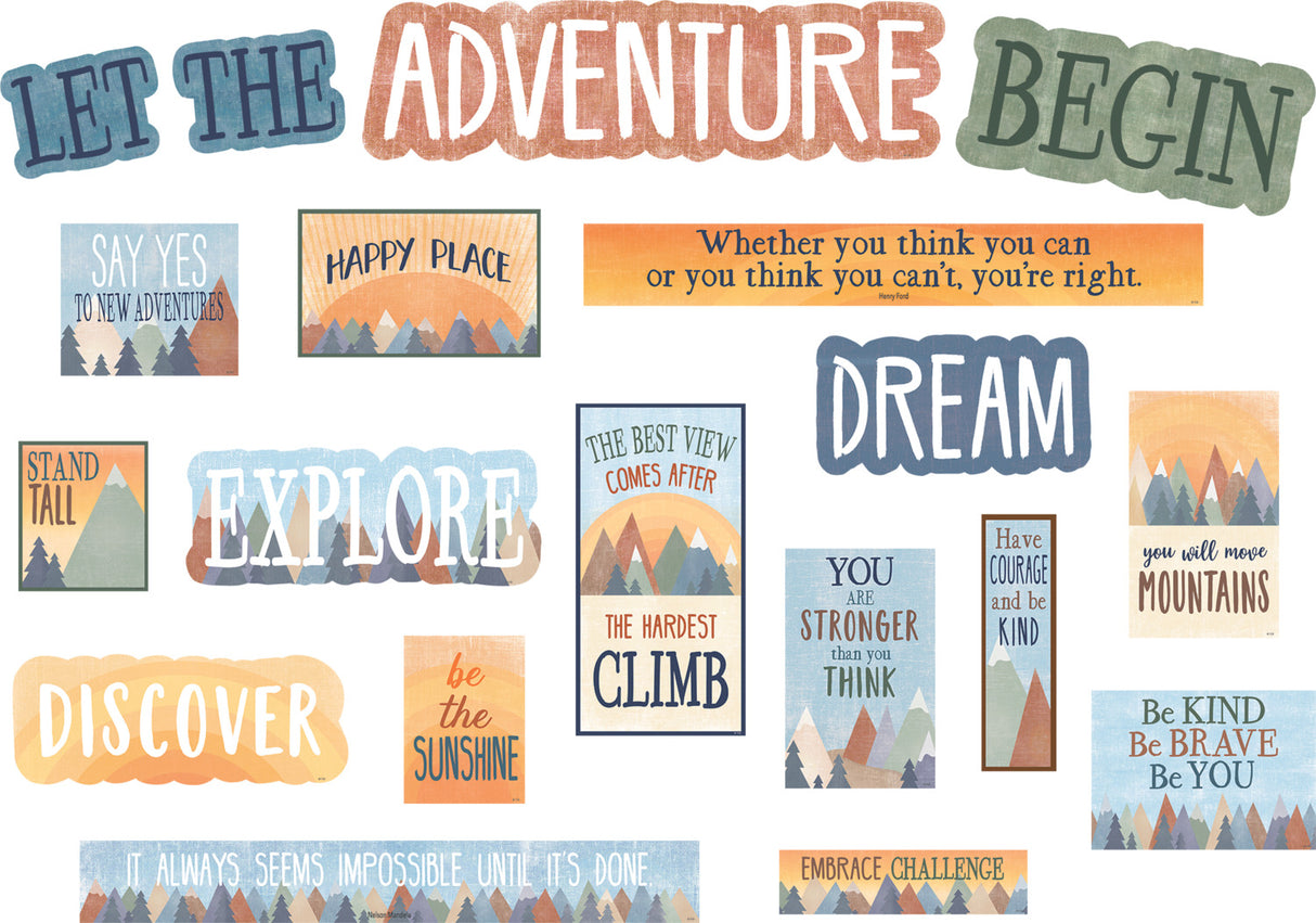 Moving Mountains Let the Adventure Begin Mini Bulletin Board