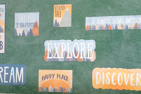 Moving Mountains Let the Adventure Begin Mini Bulletin Board