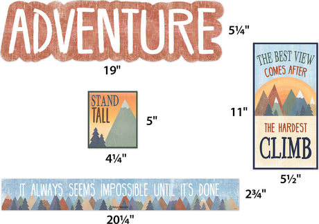Moving Mountains Let the Adventure Begin Mini Bulletin Board