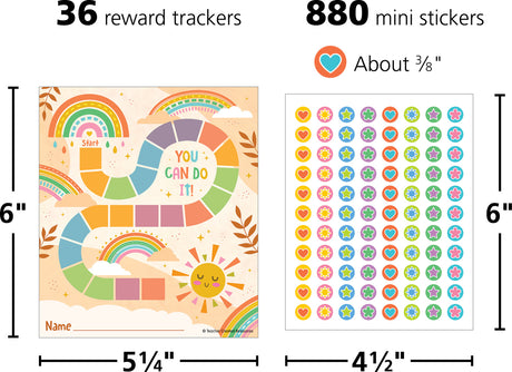 Sunshine Rainbow Reward Trackers with Stickers